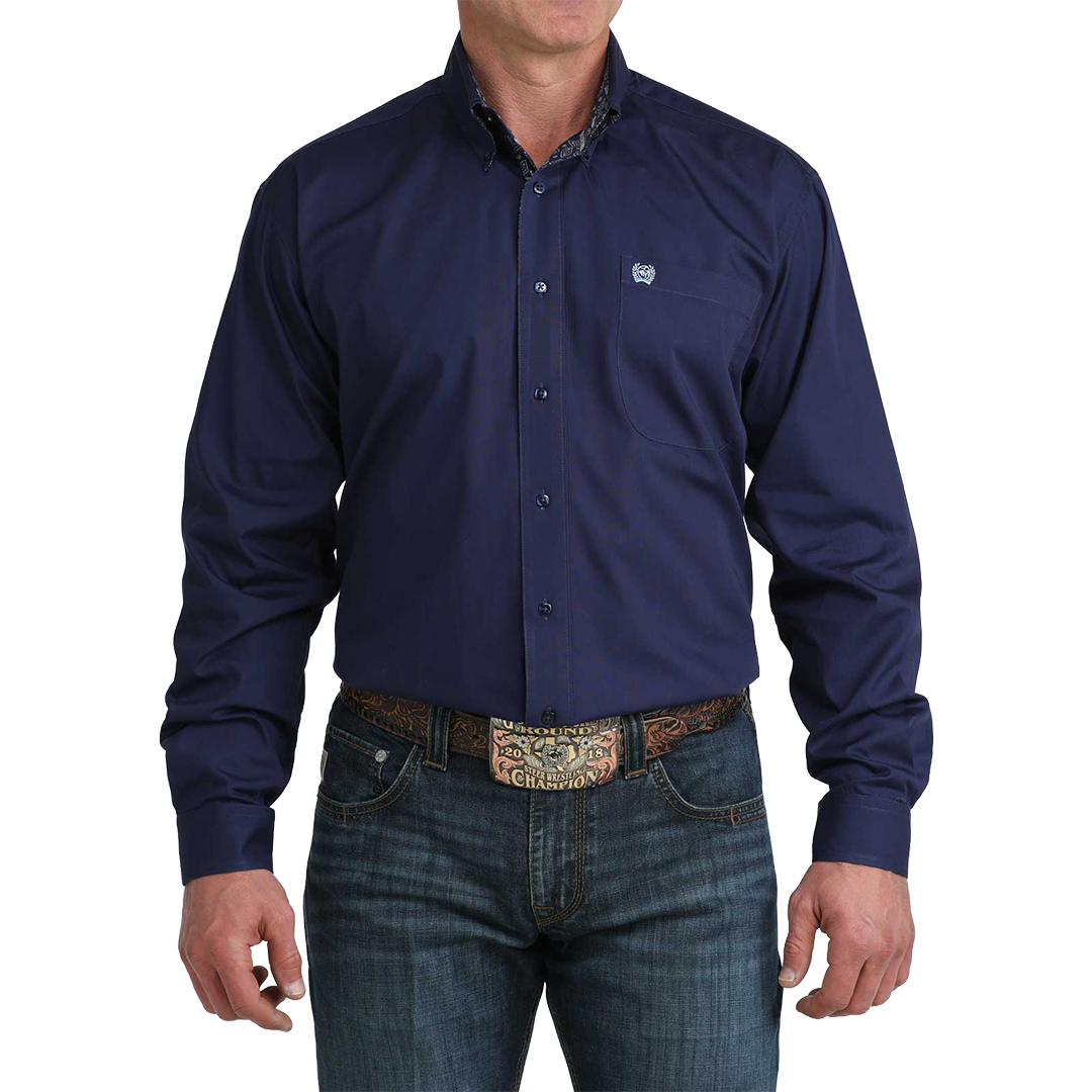 Chemise boutonnée à manches longues imprimé géométrique Cinch pour homme