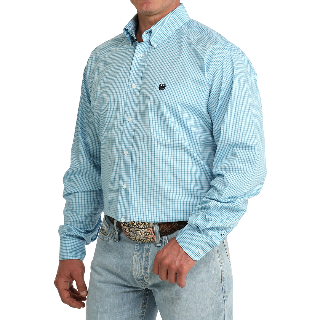 Chemise boutonnée à manches longues imprimé géométrique Cinch pour homme