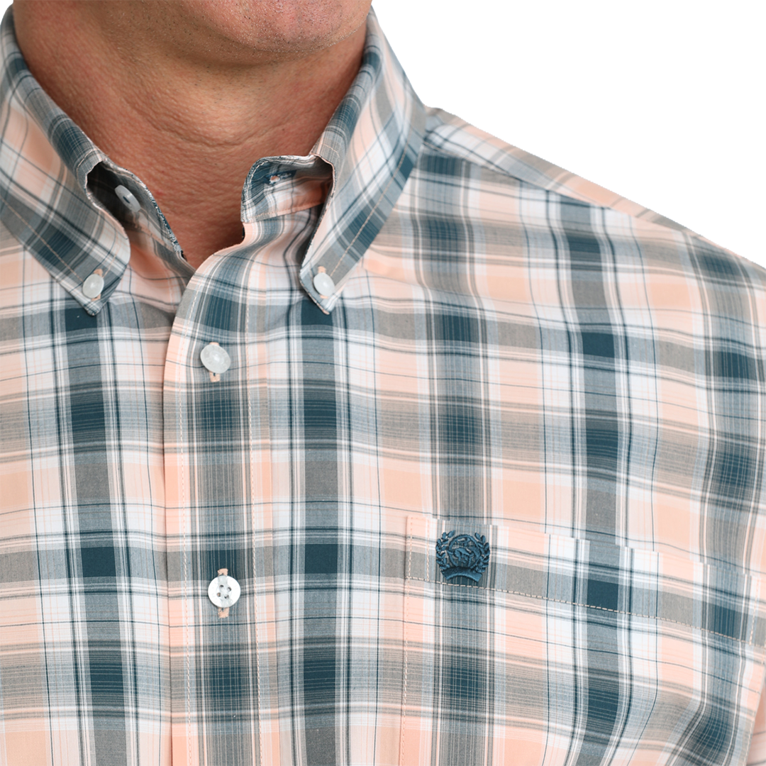 Chemise boutonnée à manches longues imprimé géométrique Cinch pour homme