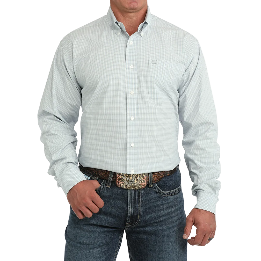 Chemise boutonnée à manches longues à carreaux Cinch pour homme
