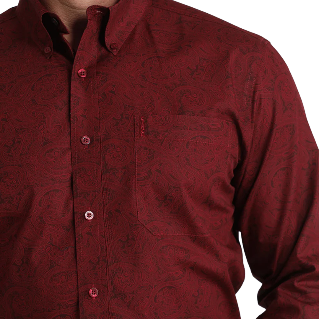 Cinch Men's Western Print Long Sleeve Button Shirt