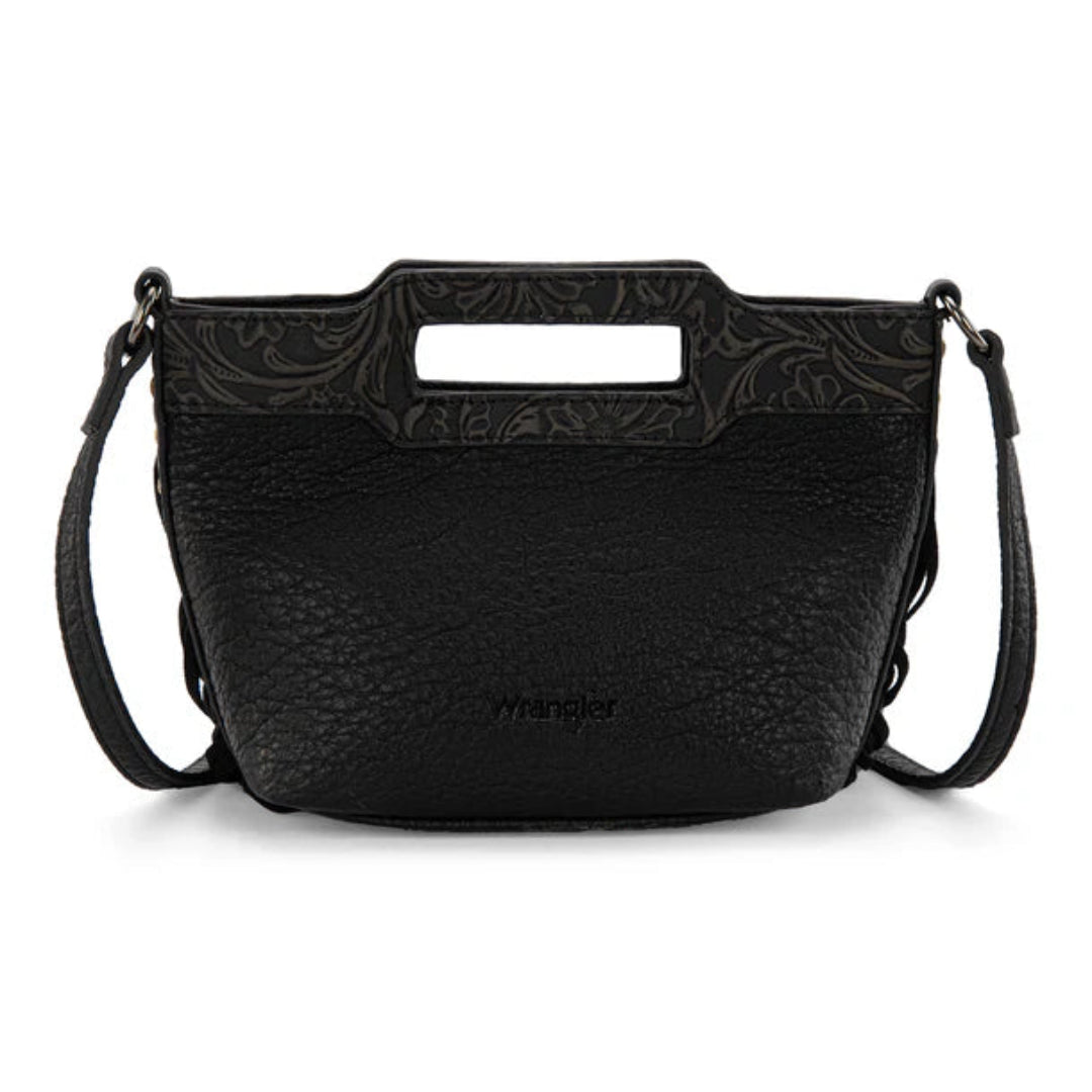 Wrangler Women's Genuine Cowhide Top Handle Fringe Crossbody