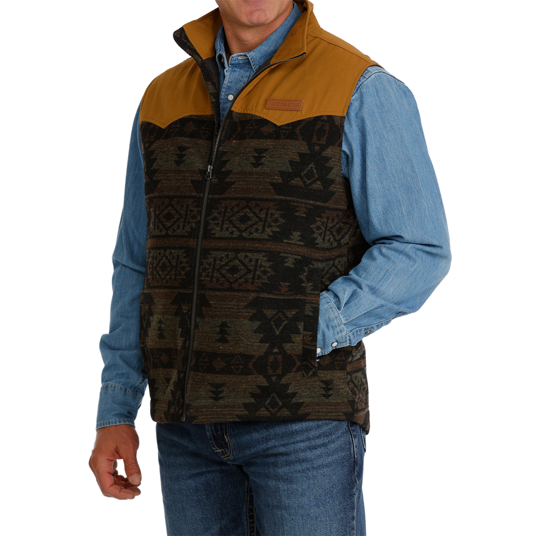 Gilet zippé réversible côtelé Cinch pour homme