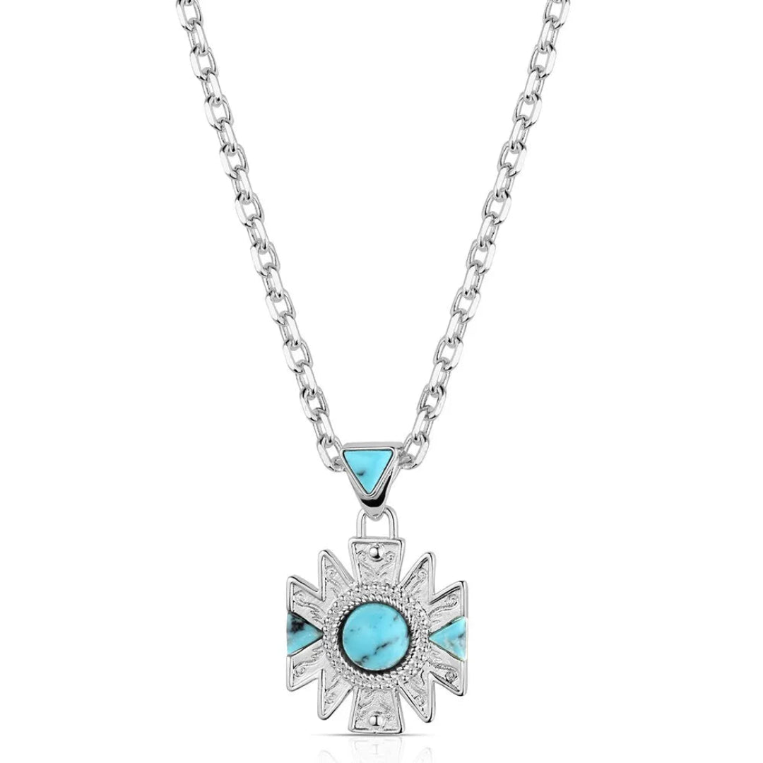 Montana Silversmiths Women's Southwestern Sun Turquoise Necklace