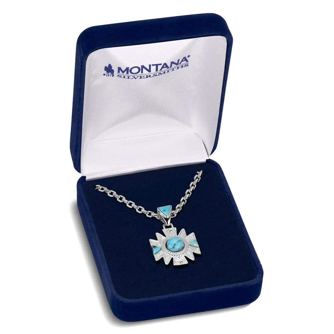 Montana Silversmiths Women's Southwestern Sun Turquoise Necklace