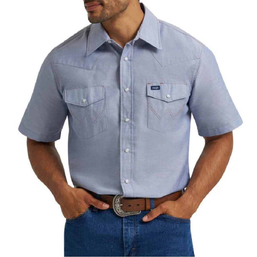 Chemise à boutons-pression manches courtes western Wrangler pour homme