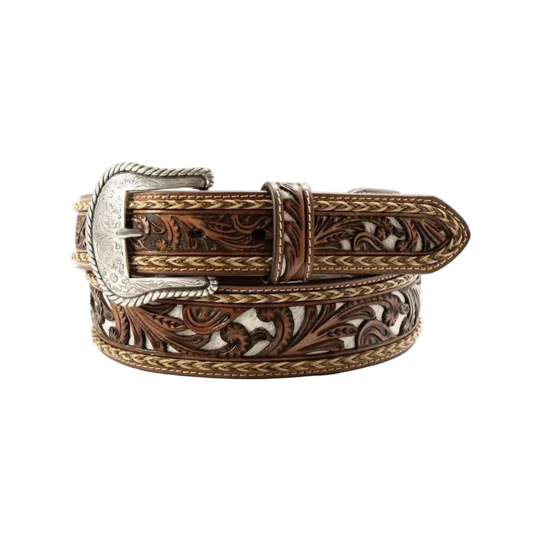Nocona Belt Company Men's Calf Hair Inlay belt