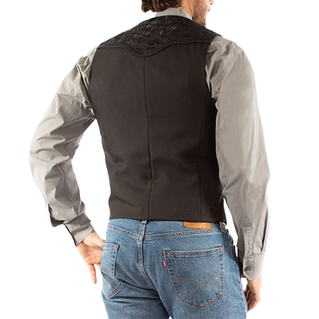 Gilet à boutons-pression en daim de veau pour homme Scully