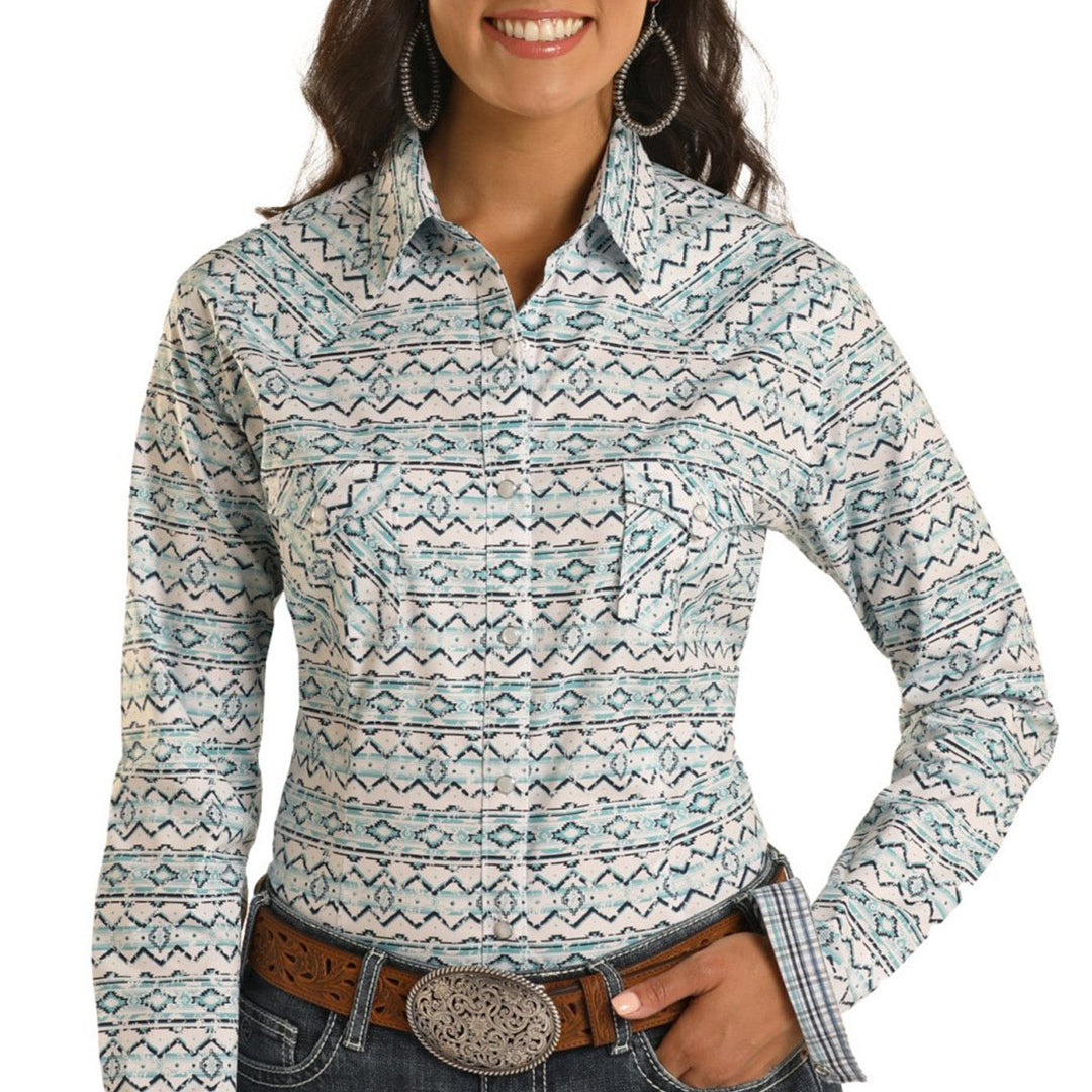 Rough Stock Women's Aztec Snap Shirt