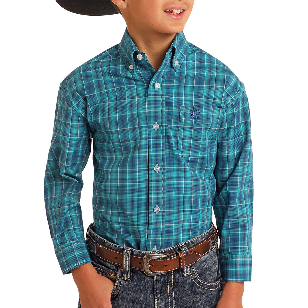Chemise boutonnée à carreaux Panhandle Boys