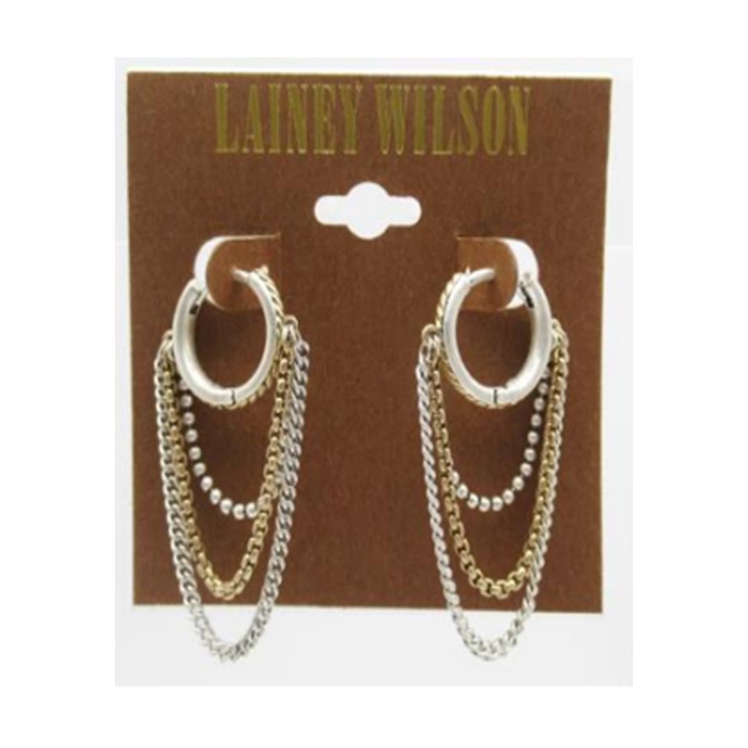 Lainey Wilson Swag Chain Hoop Earrings