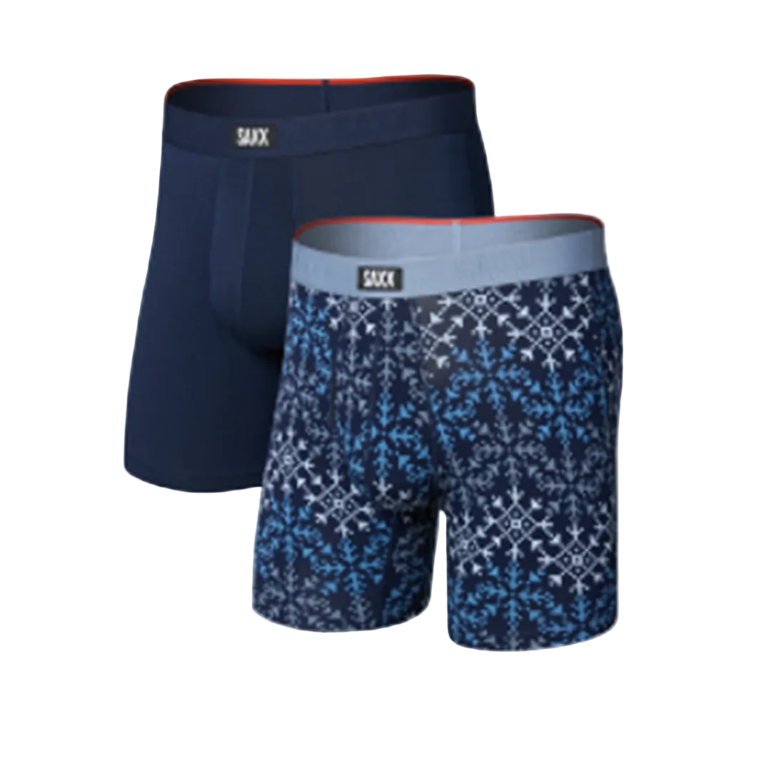 Caleçons Boxers Confortables Très Doux Homme Saxx Vibe, Lot de 2