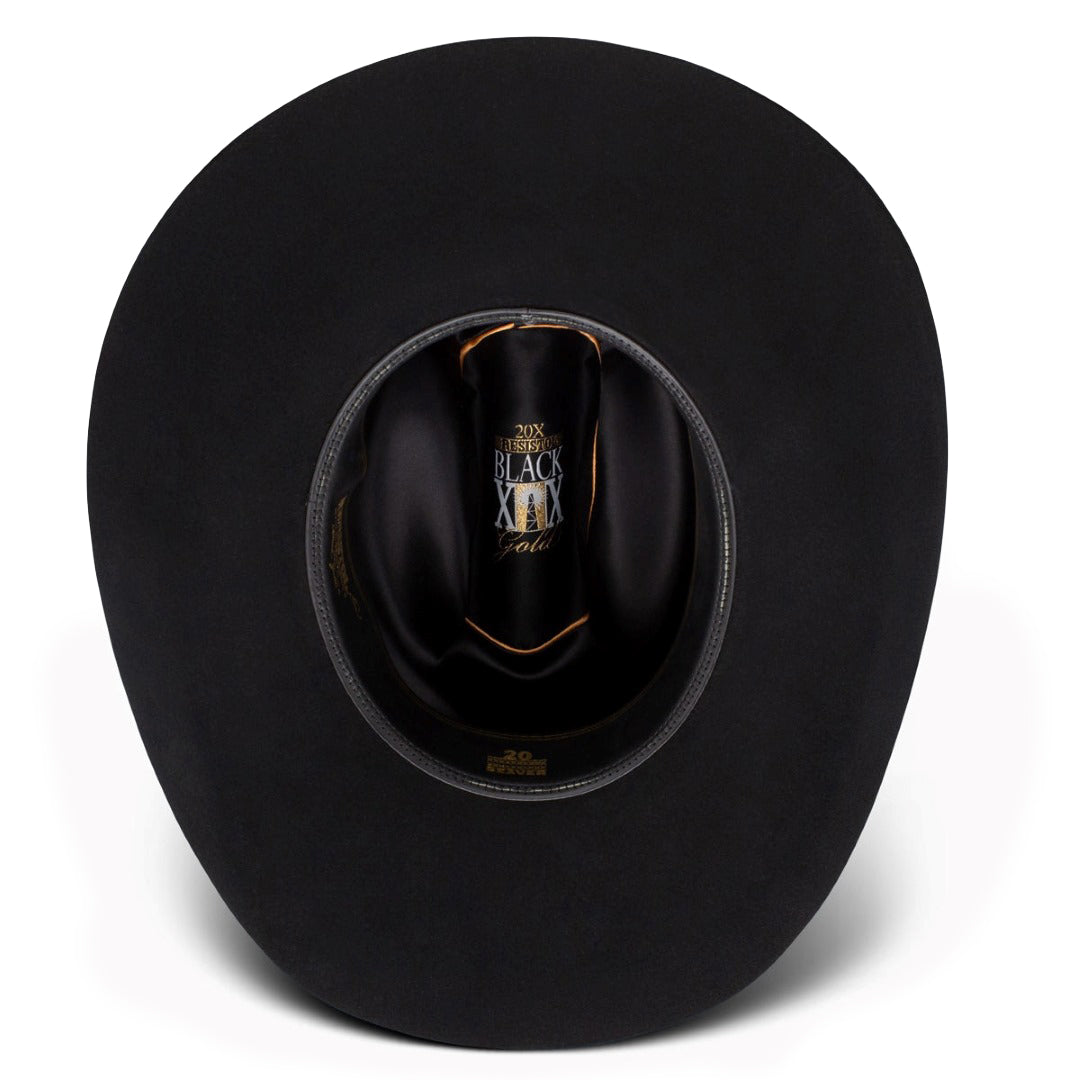 Resistol 20X Black Gold Fur Felt Cowboy Hat