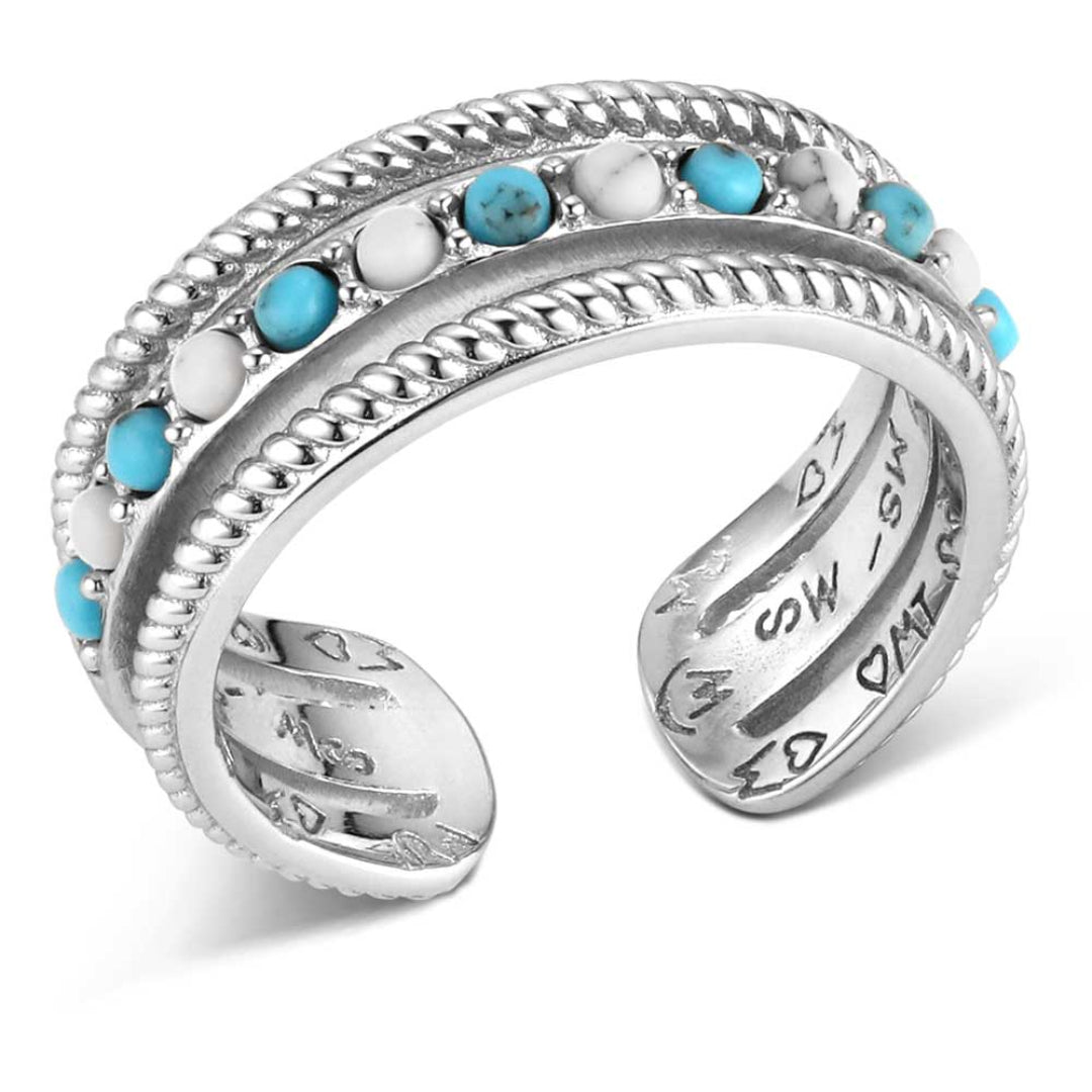 Parure de trois bagues superposées Montana Silversmiths