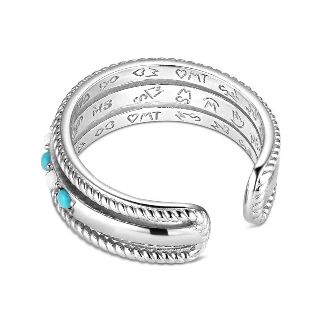 Parure de trois bagues superposées Montana Silversmiths