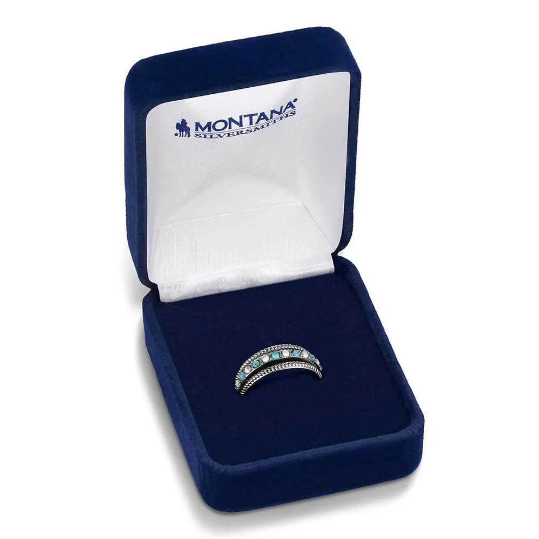 Parure de trois bagues superposées Montana Silversmiths
