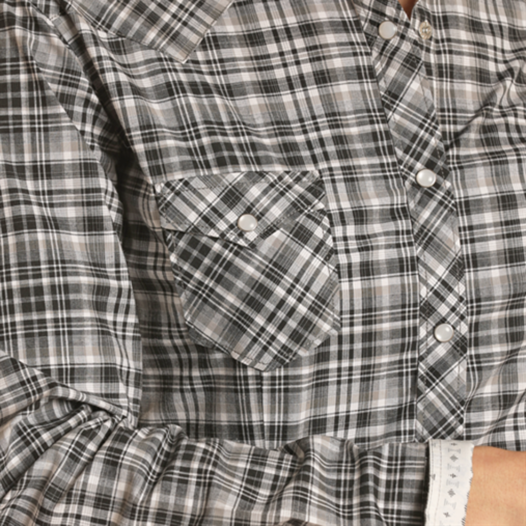 Rough Stock Women's Plaid Snap Shirt