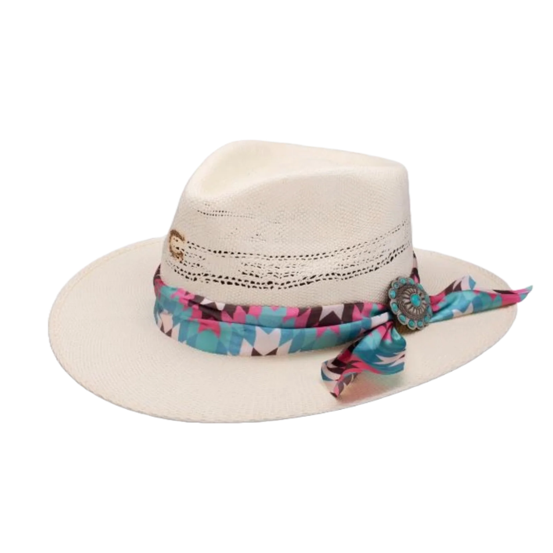 Chapeau de cowboy en paille Spear Point pour femme Charlie 1 Horse