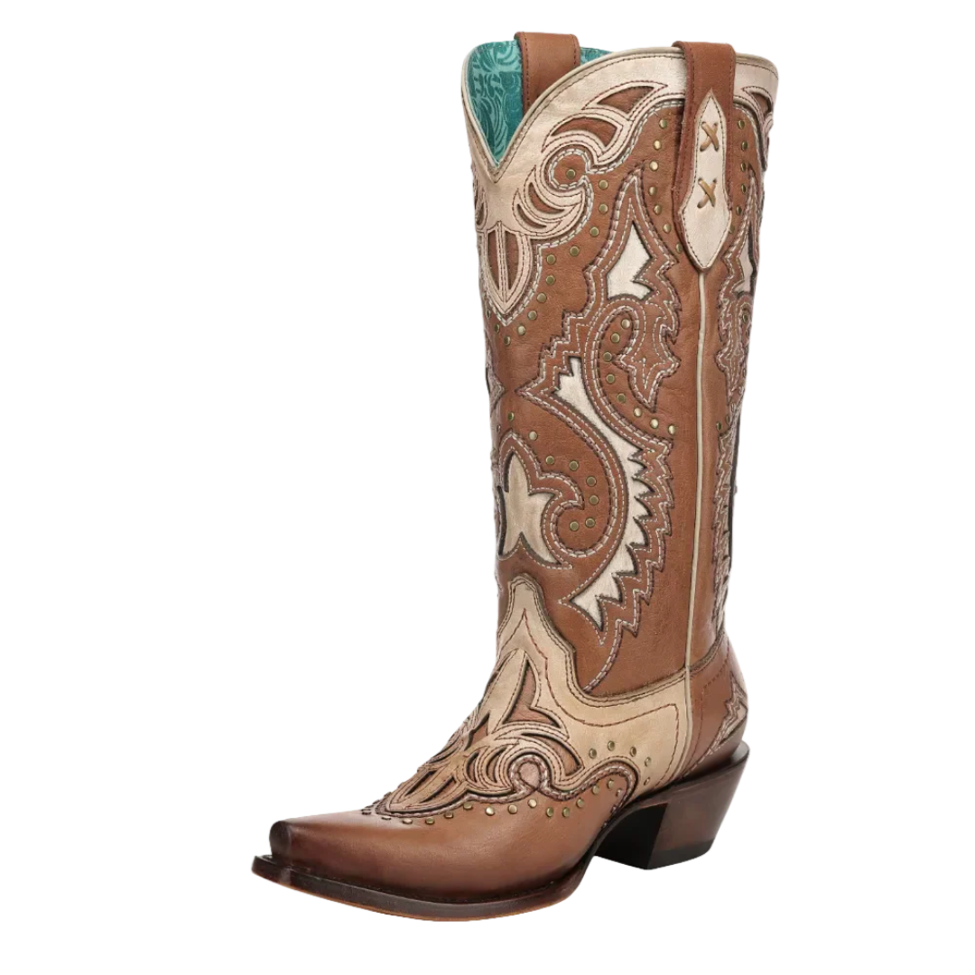 Corral Women's Embroidery & Studs Western Cowgirl Boots