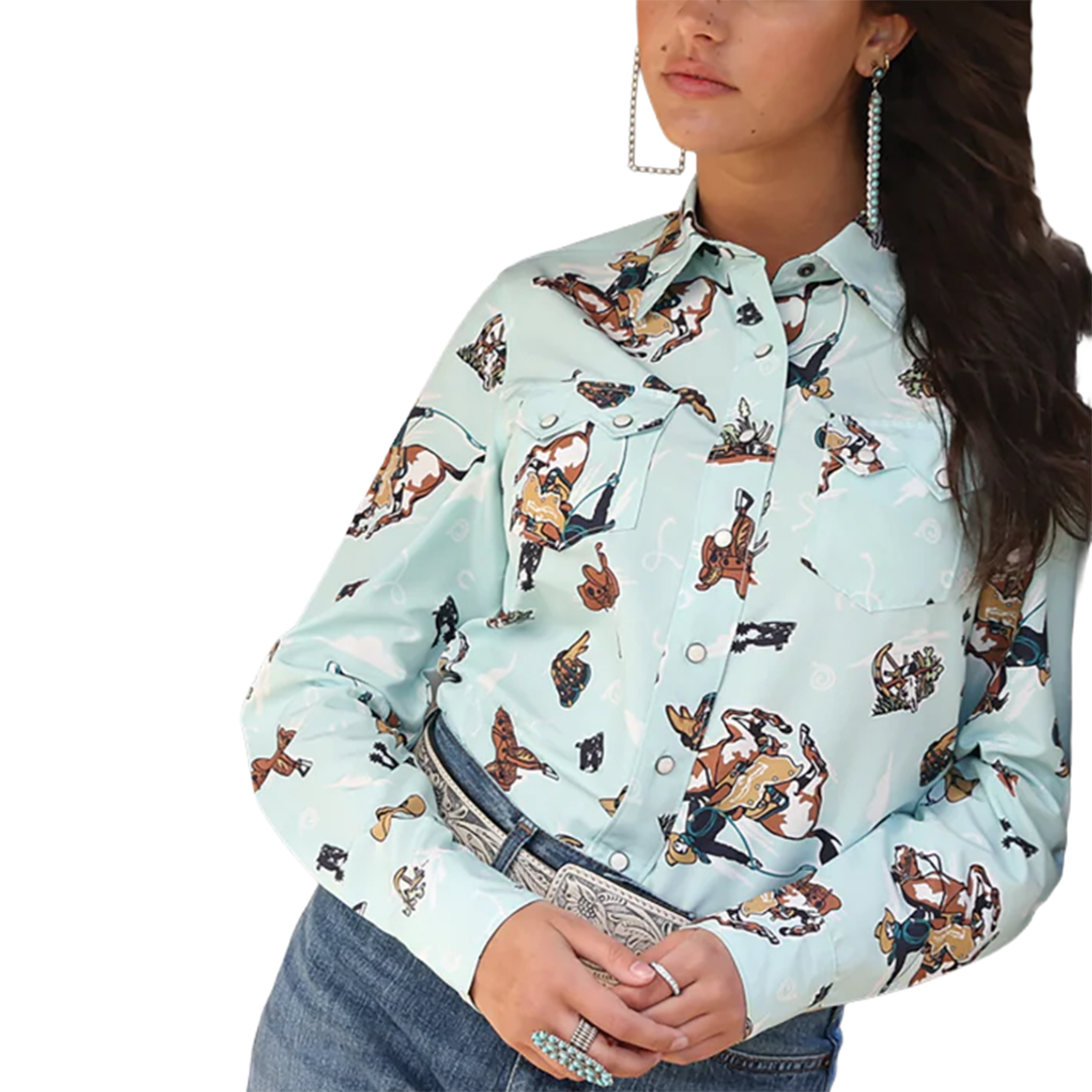 Cruel Denim Women's Long Sleeve Snap Shirt