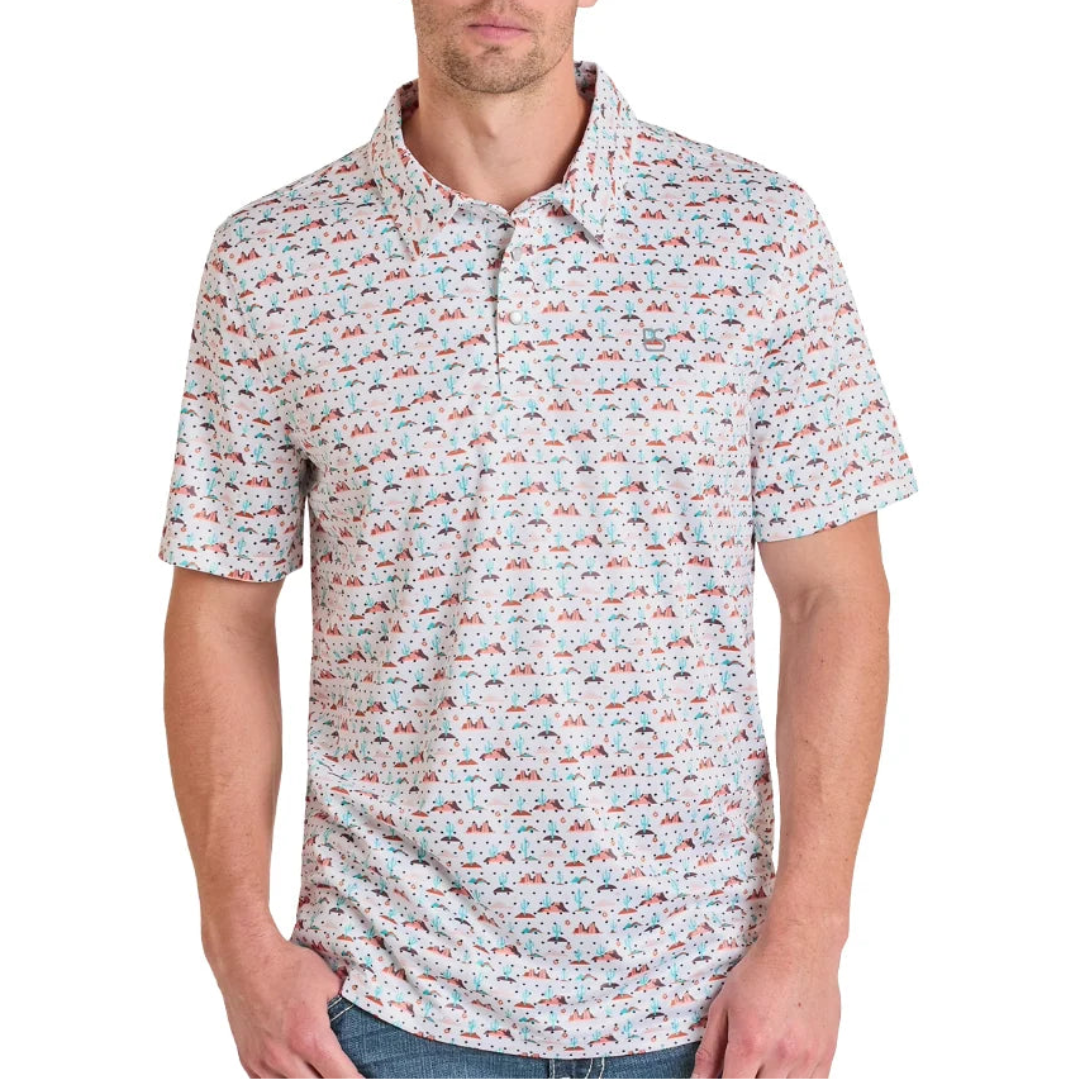 Polo performance homme Panhandle motif aztèque du Sud-Ouest