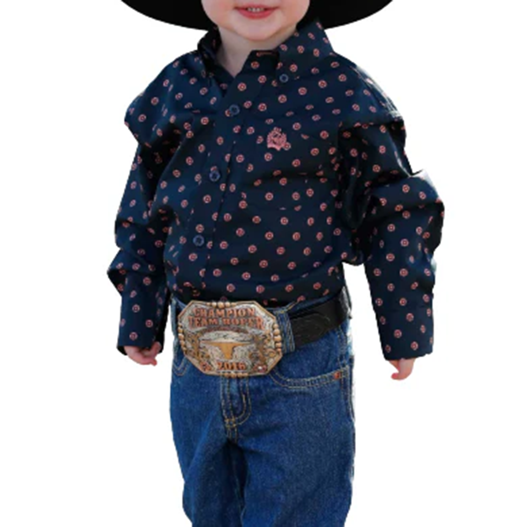 Cinch Toddler Boys' Western Long Sleeve Button-Down Shirt