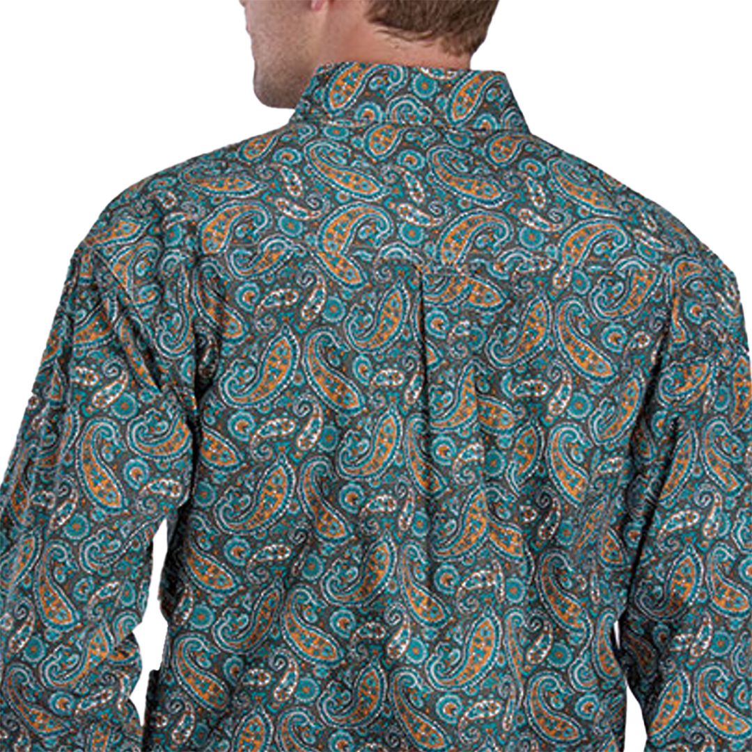 Roper Men's Amarillo Collection Paisley Long Sleeve Snap Shirt