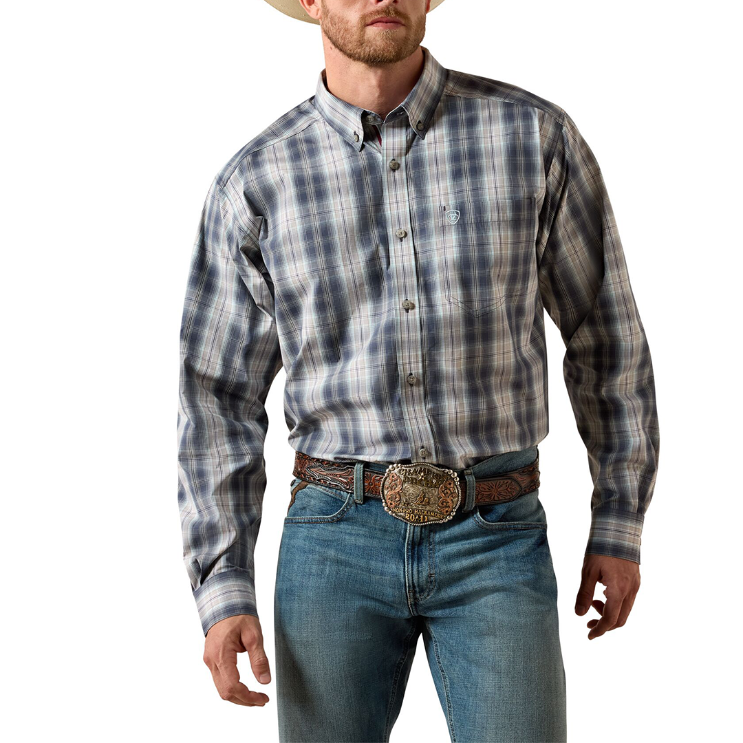 Chemise boutonnée à manches longues coupe classique Pro Series Bear pour homme Ariat