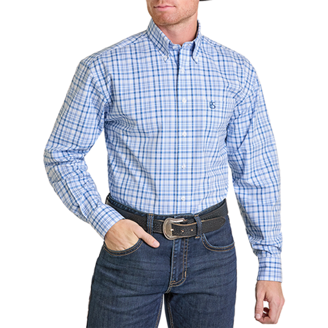 Panhandle Men's Plaid Long Sleeve Snap Shirt