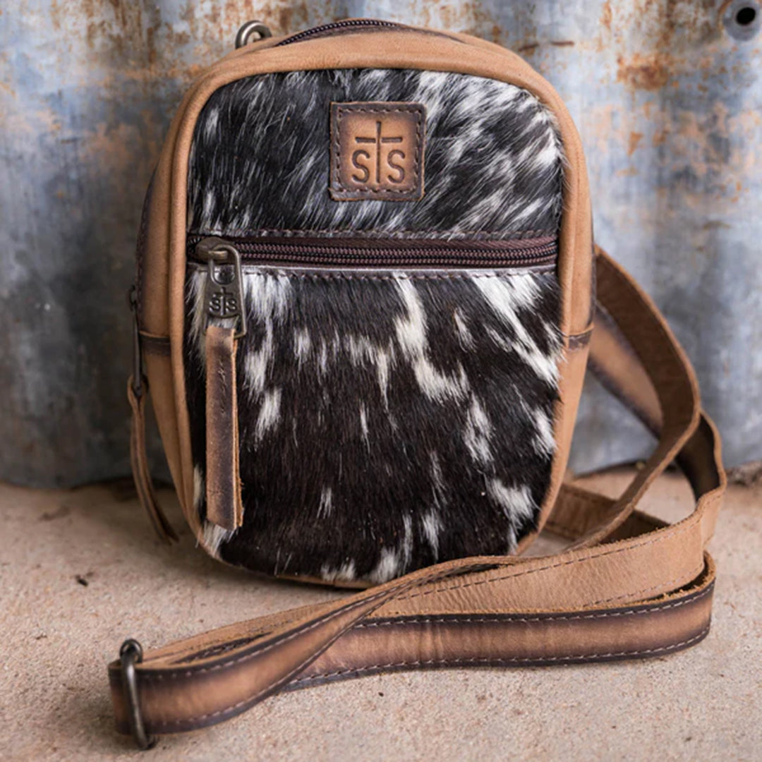 Bandoulière Auzlyn en peau de vache STS Ranchwear