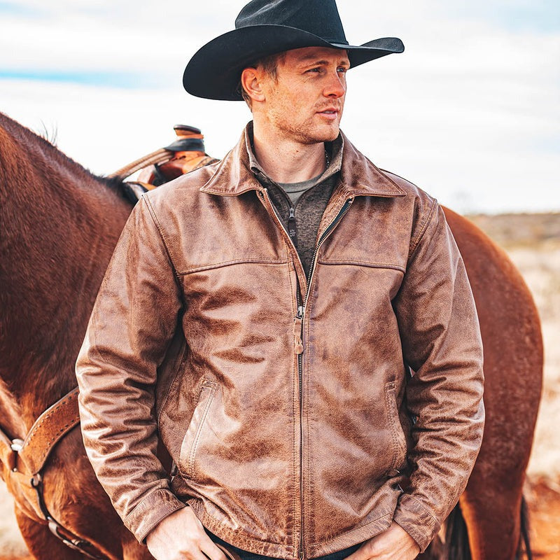 STS Ranchwear Men's Rifleman Leather Jacket