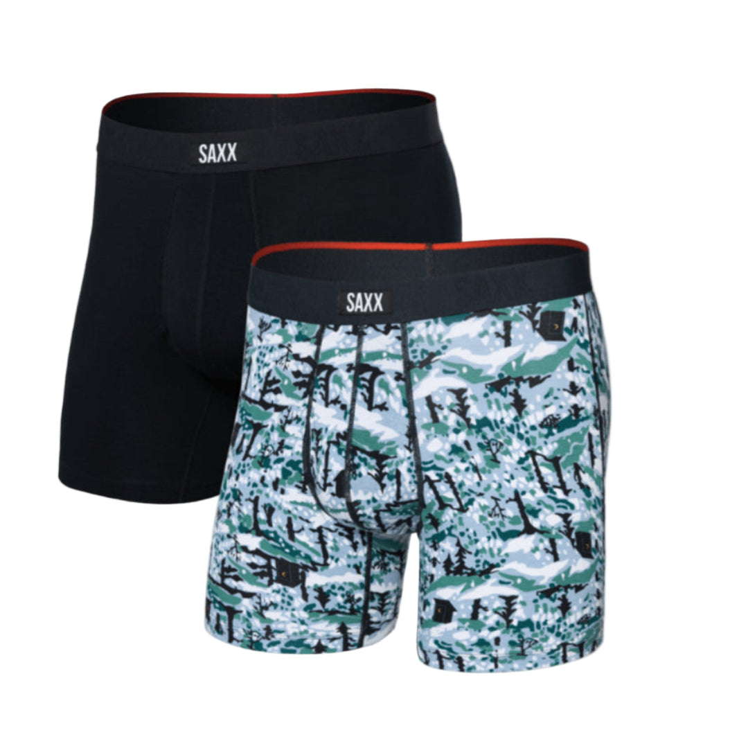 Saxx Men's Vibe Xtra Soft Comfort Boxer 2 Pack Underwear