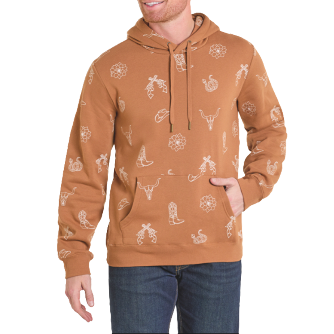 Rock & Roll Denim Men's Novelty Print Hoodie