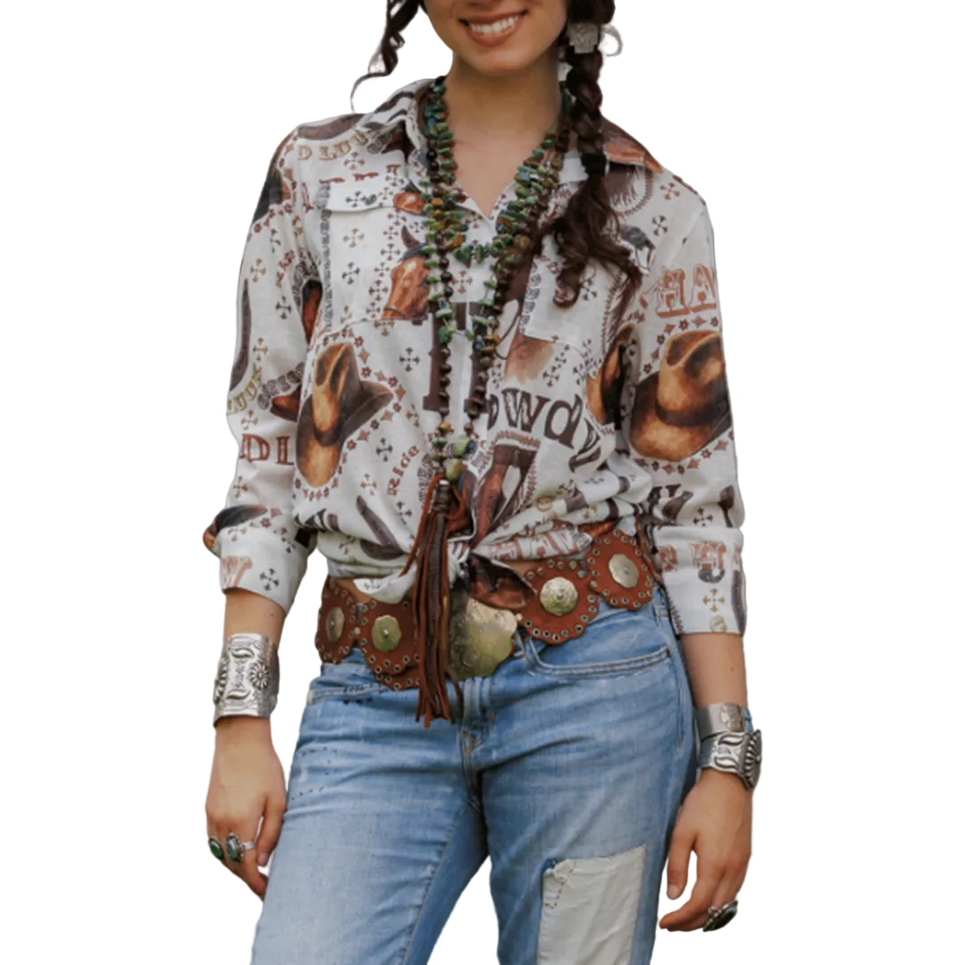 Chemise à manches longues imprimée Mariah Tasha Polizzi pour femme
