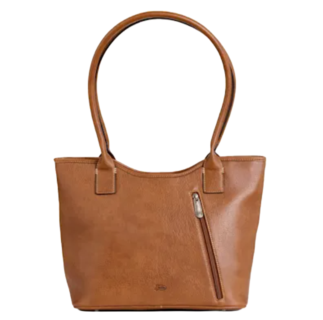 Justin Floral Tooled Tote Bag