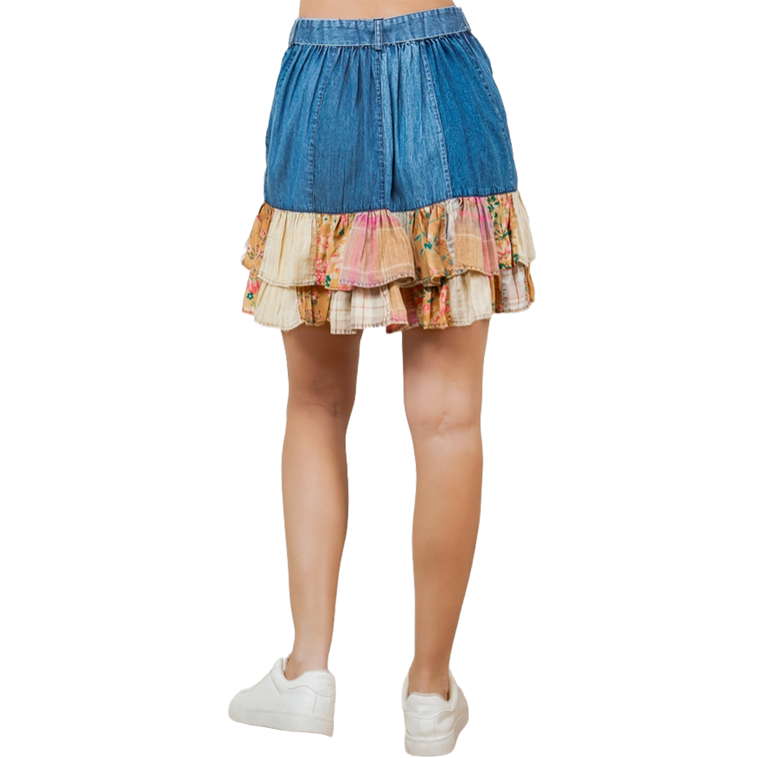 Young Threads Women's Patch Work Skirt