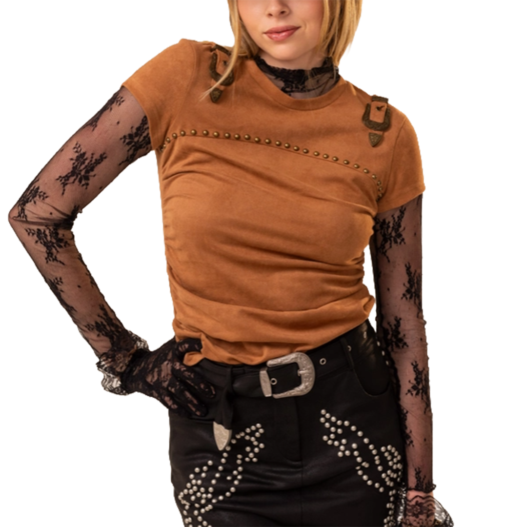 Bona B Women's Suede Top
