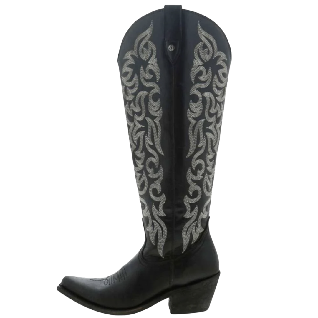 Bottines de cowboy Adela Flower pour femme Liberty Black