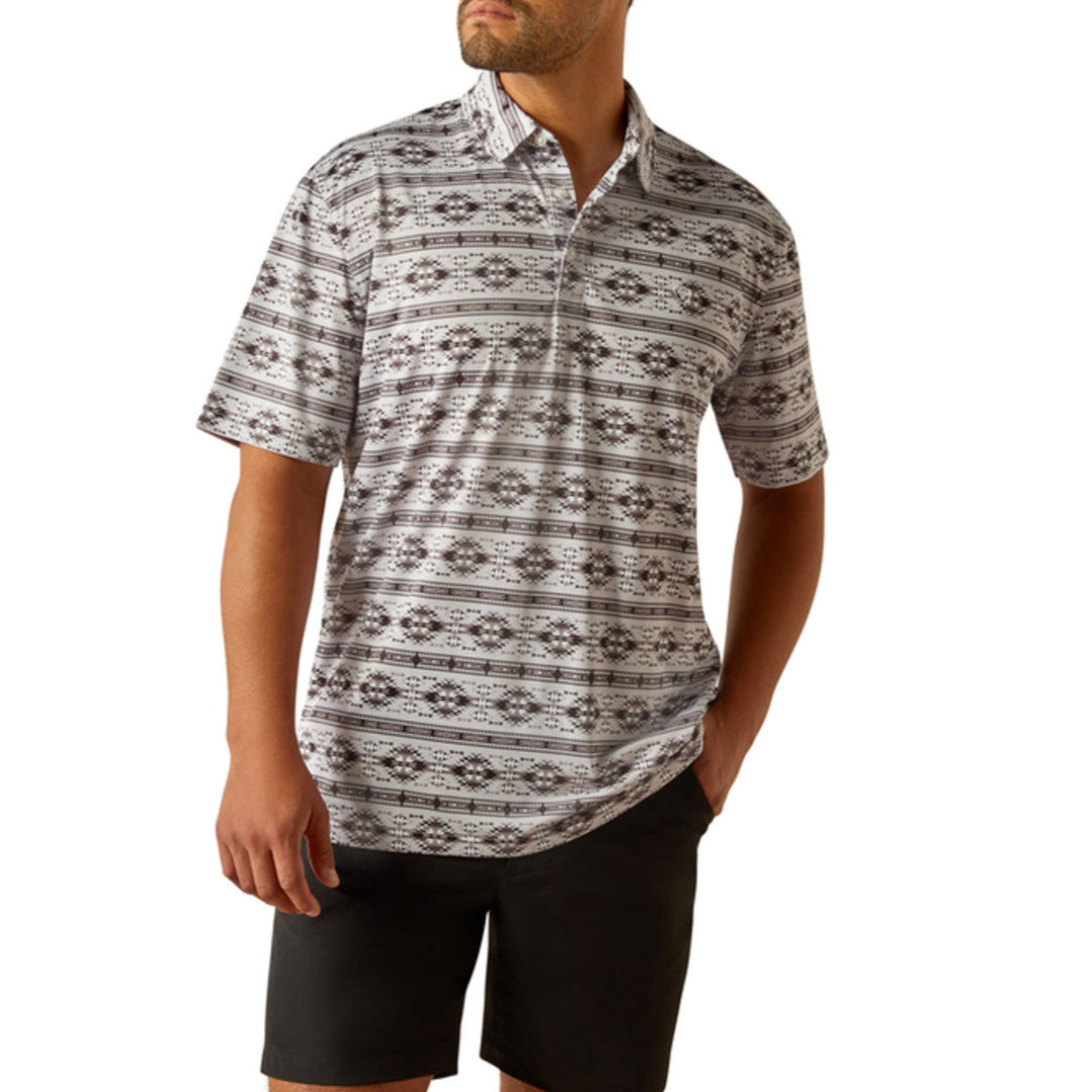 Polo imprimé aztèque pour homme Ariat