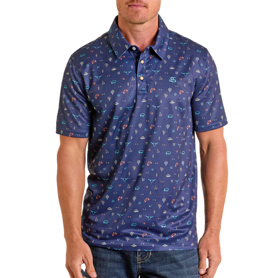 Panhandle Men's Western Print Performance Polo