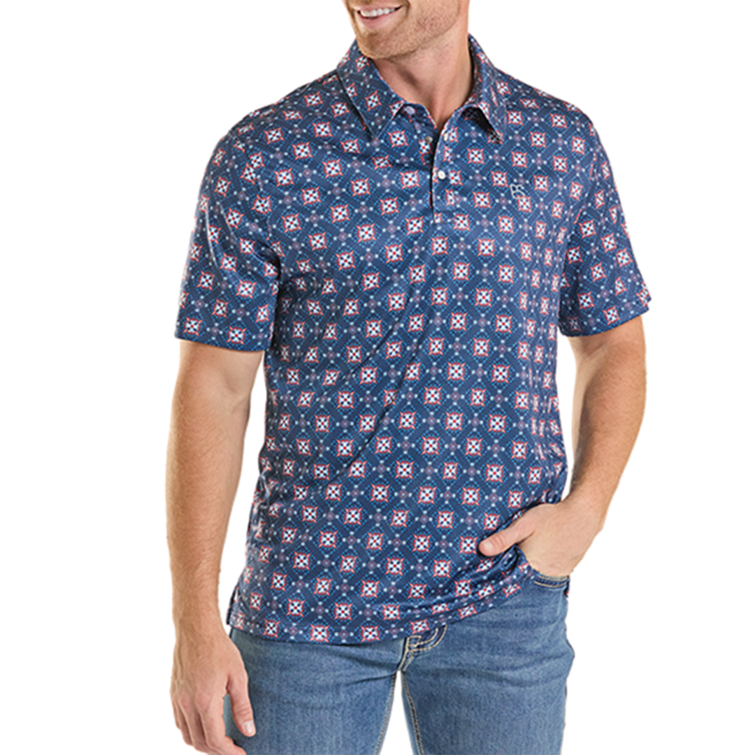 Polo de performance à imprimé western Panhandle pour homme