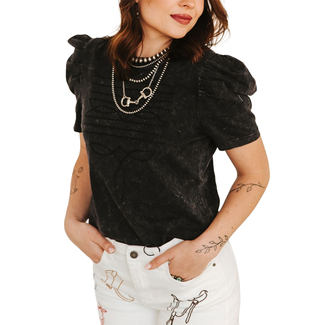 Lucky & Blessed Women's Wash Puff T-shirt