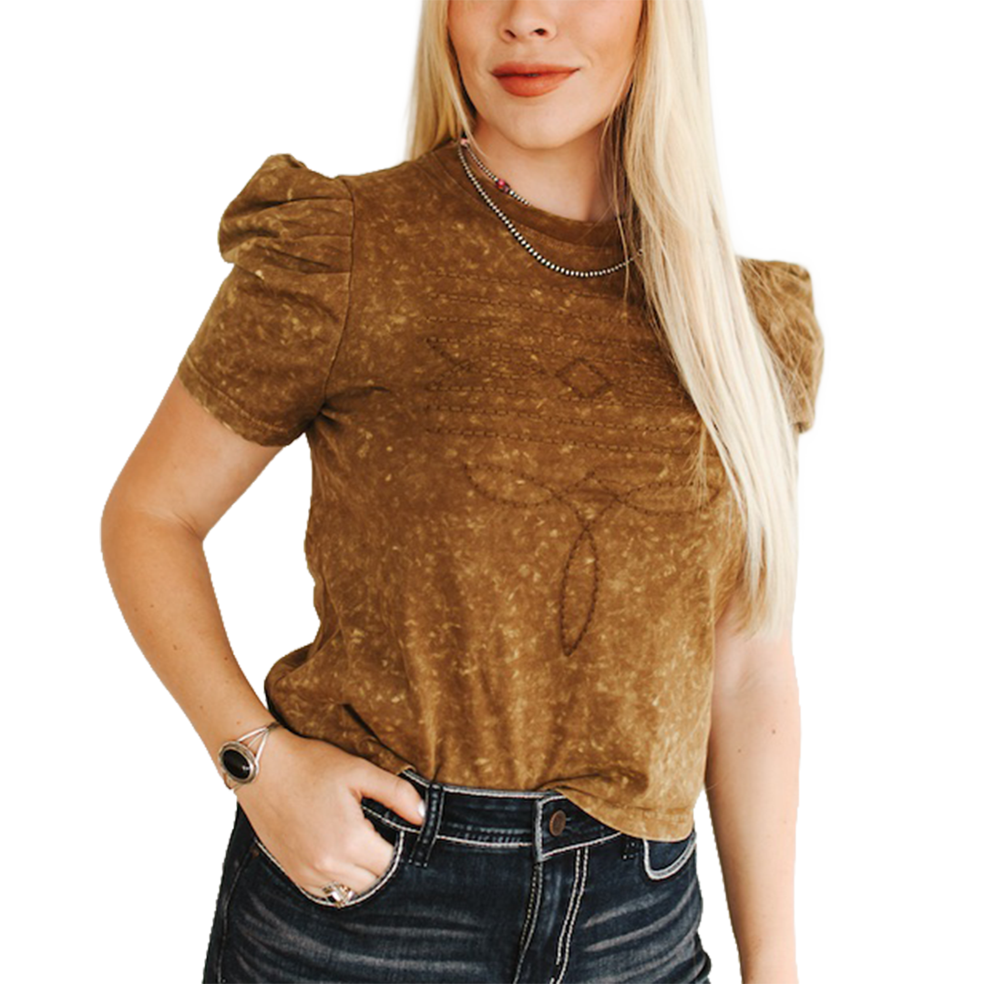 Lucky & Blessed Women's Wash Puff T-shirt