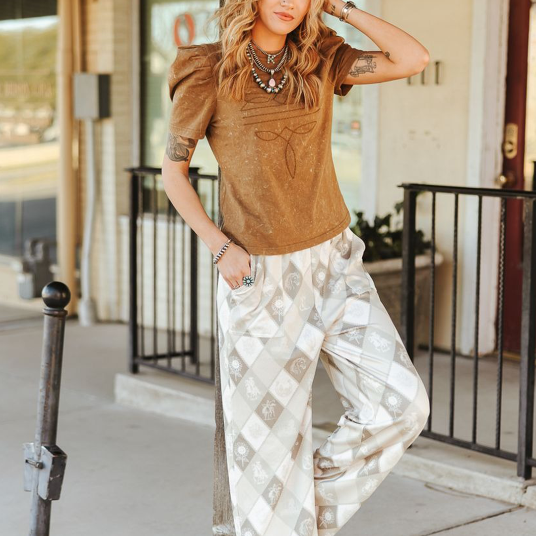 Lucky & Blessed Women's Wash Puff T-shirt