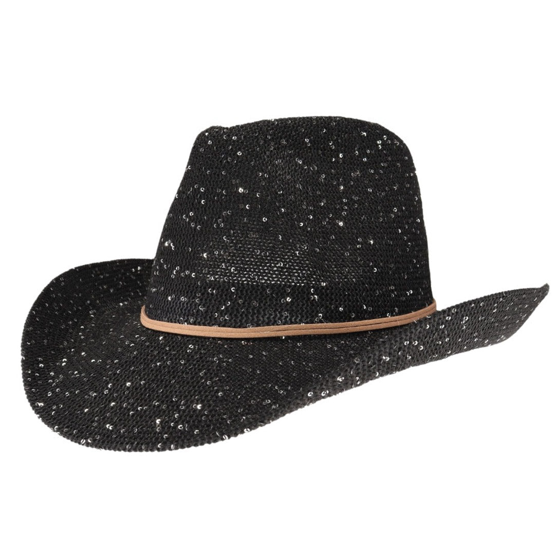 Chapeau de cowboy à paillettes Vegas pour femme C.C Brand