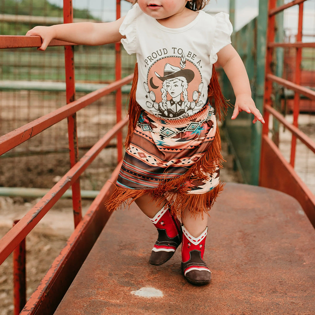 Shea Baby Baby Girls' Cowgirl Fringe Onesie