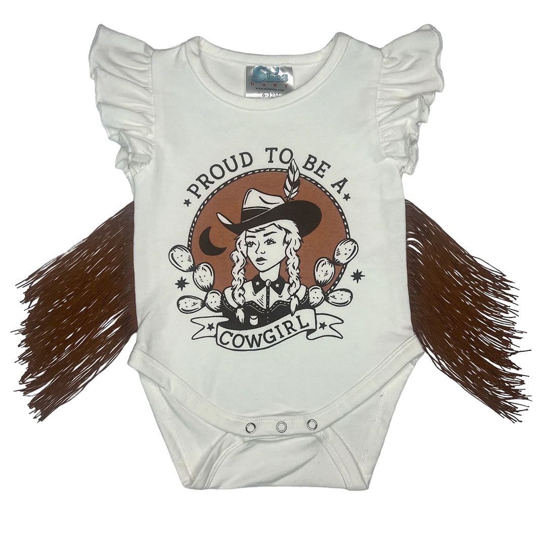 Shea Baby Baby Girls' Cowgirl Fringe Onesie