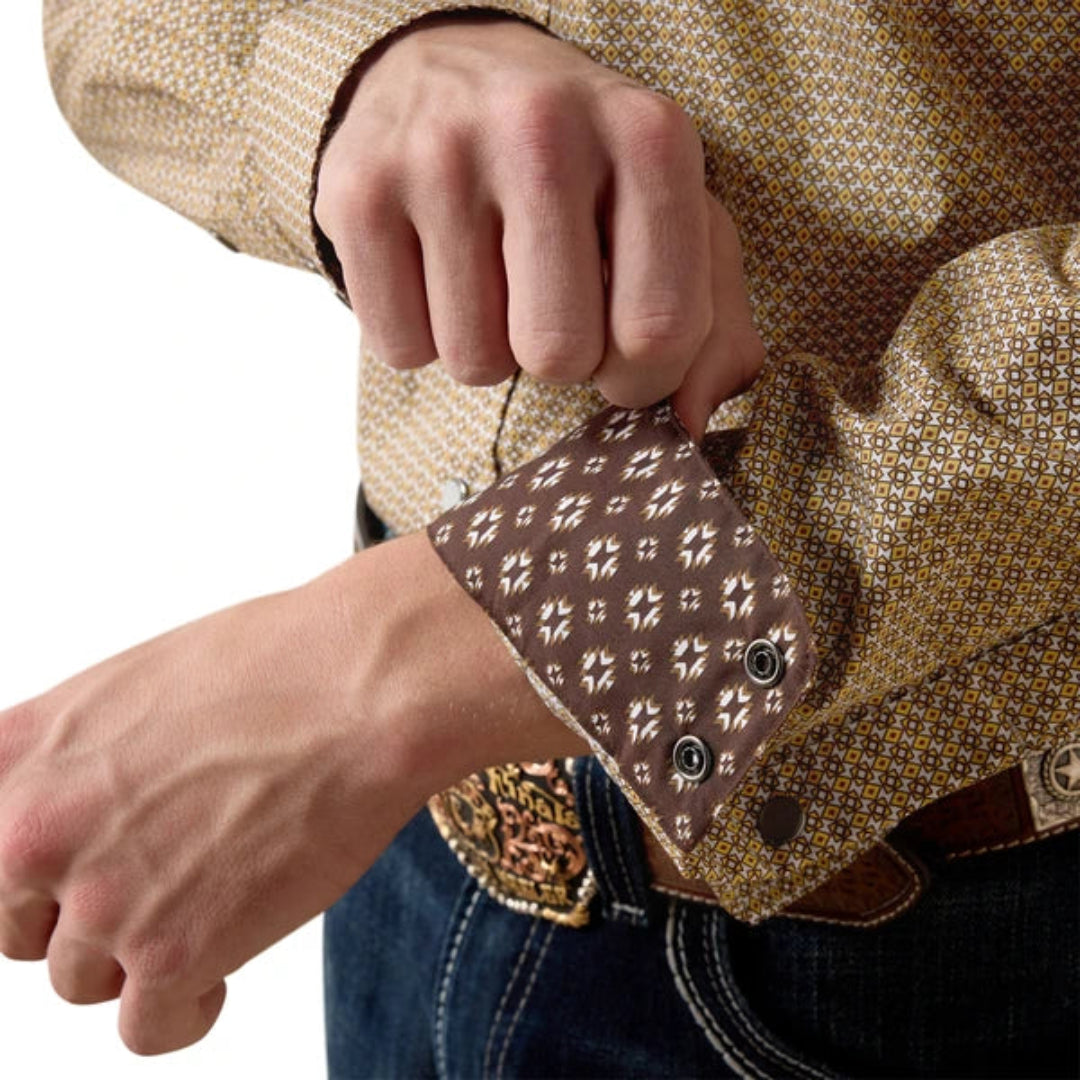 Chemise boutonnée à manches longues avec logo Ariat pour homme