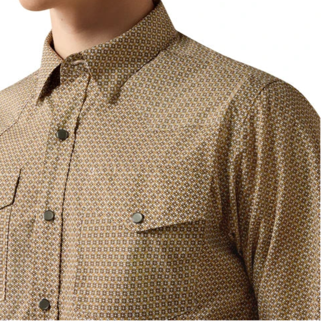 Chemise boutonnée à manches longues avec logo Ariat pour homme