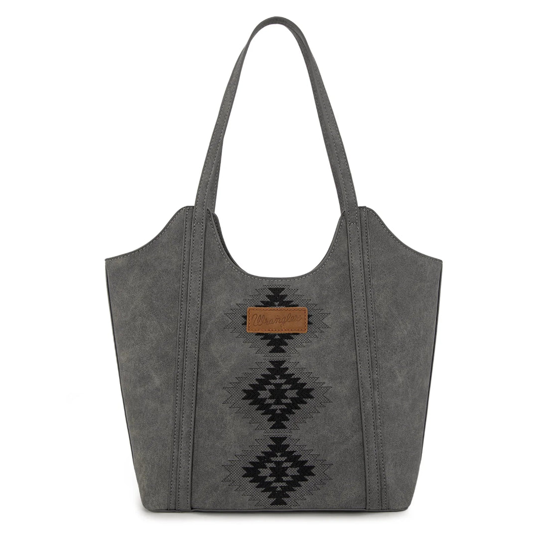Wrangler Women's Aztec Embroidered Tote Bag
